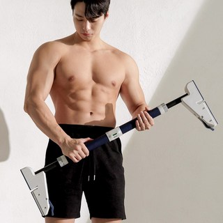 멜킨 가정용 문틀철봉 실내 턱걸이 홈트 락튼타이탄 철봉 운동기구 풀업 도어짐 친업바 단축, 아이언네이비