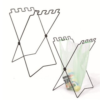 좋은 접이식 쓰레기봉투 렉, 블랙
