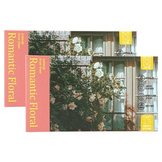 퍼퓨 건조기 섬유유연제 향기 드라이 시트 로맨틱플로럴 40매, 40매입, 2개
