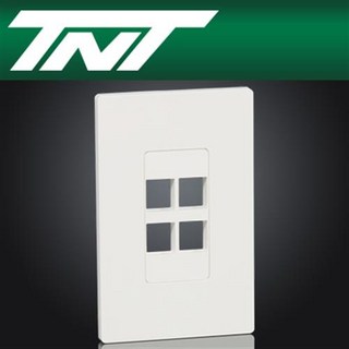 TNT 아울렛 4포트 페이스 플레이트/NM-TNT59/벽면 부착형/키스톤잭 모듈/멀티미디어 모듈 지원/본체와 덮개로 구성된 2중 구조/, 본상품선택, 1개