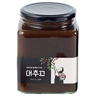 대추밭 둘째딸이 만든 수제 대추고 대추차 전통차 프리미엄 수제청 허밍테이블, 800g, 1개입, 1개