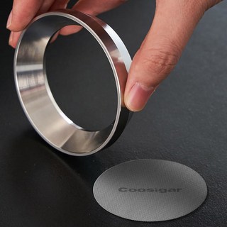 쿠시가 58mm 에스프레소 도징 깔때기 및 퍽 스크린 세트 Gaggia E61 Portafilter와 호환되는 스테인리스 스틸 커피 링. 재사용 가능한 1.7mm 두께 스크린.(, 54MM