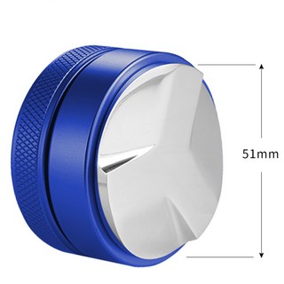 JINGHENG 스테인레스 탬퍼 탬핑 레벨링 디스트리뷰터 49 51 53 54 58mm, 51mm회오리블루, 1개