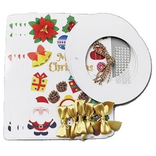 창의미술 크리스마스소품 나만의 리스꾸미기 5인/ 늘봄학교 학교기관 축제행사장용, 1개