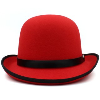 여성 페도라 울 트위드 중절모 카우보이 모자 파나마햇 클래식 레트로 버클 벨트 60cm