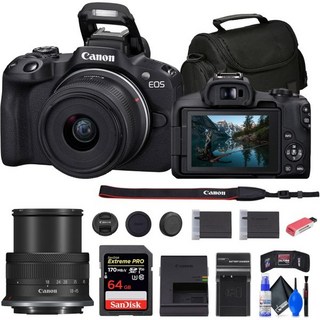 캐논 EOS R50 미러리스 카메라 18-45mm 렌즈 포함 블랙 – 64GB 메모리 카드, 가방, 충전기, LPE17 배터리, 카드 리더, 청소 키트, 리퍼 모델 캐논하이엔드 캐논 EOS R50 미러리스 카메라 18-45mm 렌즈 포함 블랙 – 64GB 메모리 카드, 가방, 충전기, LPE17 배터리, 카드 리더, 청소 키트, 리퍼 모델 캐논하이엔드