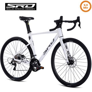 SRD 솔리드 레이싱 경량 로드자전거 R5 18단 듀얼레버 디스크브레이크, 1개, 166cm, SRD R5 460 루나 화이트 미조립