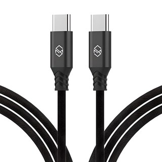 신지모루 USB-C 타입 더치 패브릭 케이블, 2m, Black, 2개입