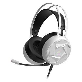 앱코 가상 7.1 ENC 서라운드 컴퓨터 게이밍 헤드셋, White, N300