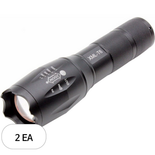 MIREU LED 줌 라이트 손전등 DNS-XML-T6PL, 1 COLOR(블랙), 2개