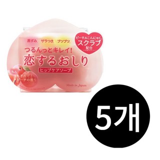 펠리칸 엉덩이 비누 코이스루 오시리 힙 케어, 80g, 5개