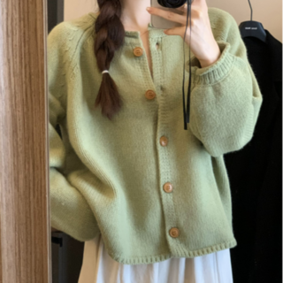 보부상마켓 부드러운 여성 가디건 라운드 상품 이미지