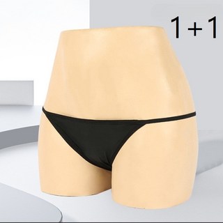 뉴웨이브 수영복 이너팬티 비키니 이너 속옷 2P 세트, 블랙+블랙