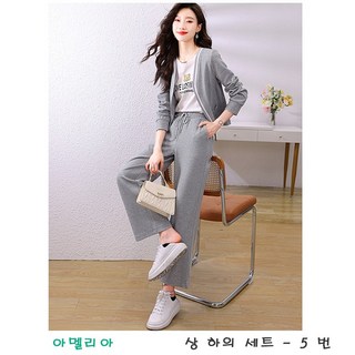밀크봉봉 여성용 후드 상 하의 세트 조거 트레이닝복 모음