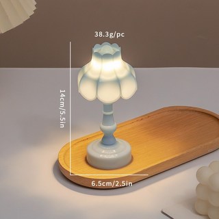 감성 레트로 무드등 침실 탁상 조명 LED 야간등 스탠드 여자친구 선물 인테리어 소품, SF-01 블루 로터스, 0.5W
