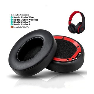Beats Studio 2.0 3.0 비츠 스튜디오 2 3 헤드셋 스펀지 이어 패드 호환 쿠션 커버 1쌍, 블랙 이어패드 (1쌍:2개), 닥터드레 비츠스튜디오 2.0/3.0 전용 이어패드 세트