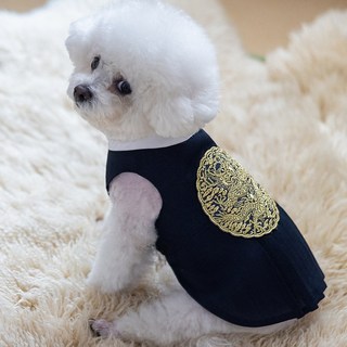 금동이 펫 GM008 곤색용둥근보 강아지 고양이 애견 한복, 1개