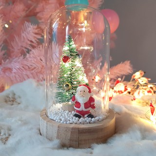 소품 무드등 성탄절 장식 산타 겨울 LED 트리 크리스마스 선물 유리돔, 본품
