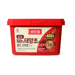 해찬들 태양초 골드 고추장, 1.9kg, 5개