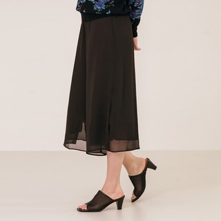 레이어링 쉬폰 슬릿 와이드팬츠