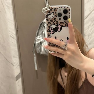 TYREUS 브라운 라인 호피 키티 아이폰 호환 케이스