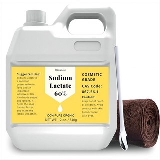 355ml12온스 순 중량 비누 만들기 로션용 젖산 나트륨 프리미엄 액체 60 농도 화장품 등급 보습 방지 비누를 더 단단 빠르게 풀어줍니다 1120888, 12 oz, 12oz