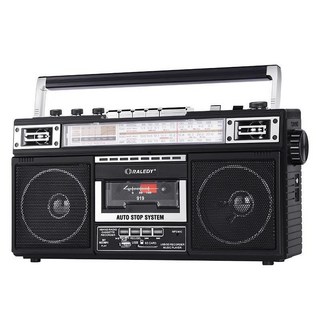 레트로 감성 카세트 플레이어 휴대용 라디오 CD 추억의 테이프 녹음기 감각적인 디자인 빈티지 소품 풍부한 사운드, 새 블루투스 레코더 블랙
