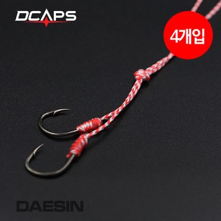 디캡스 캡스 타이라바 바늘 4개입 참돔바늘 교체훅 타이라바훅 루어/플라이훅, 11g, 11호