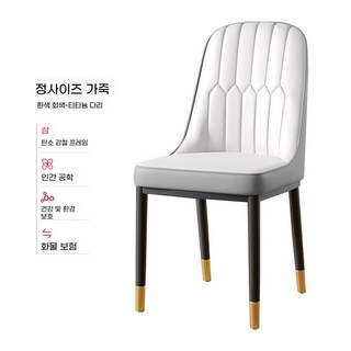 STYLE DR 가죽 식탁의자 2개, Z03