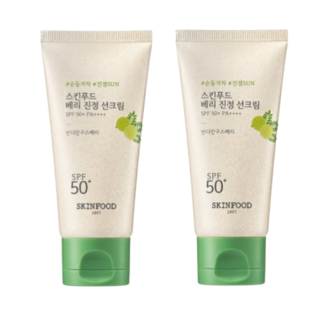 [1+1/한정기획] 스킨푸드 베리 진정 무기자차 선크림 더블 기획(50ml+50ml), 2개, 50ml