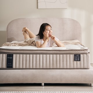 메이킹MK200 호텔 침대 매트리스 독립스프링 유로탑 필로우탑 천연양모 매트릭스 두께 330mm
