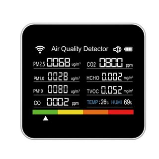 이산화탄소 온도 측정기. 공기 에어질 모니터. 15 인, 1개