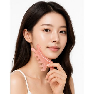 라이킹 4in1 두피 바디 괄사 마사지, 로즈핑크, 1개