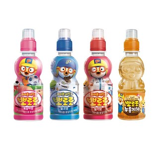 뽀로로음료 4종 혼합 세트 어린이음료 뽀로로, 24개, 235ml, 복숭아6+밀크6+딸기6+누룽지차6