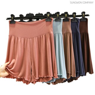 이너퀸 프리수 모달 이지 플레어 빅사이즈 임산부 프릴 반바지 모달플레어반바지 상품 이미지