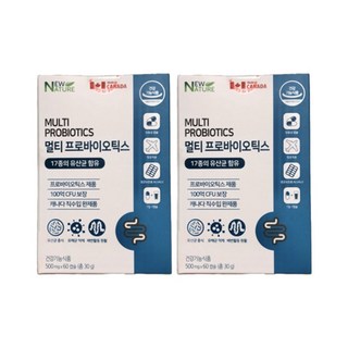 뉴네이처 멀티 프로바이오틱스 500mg x 60캡슐 2박스 4개월분, 120캡슐