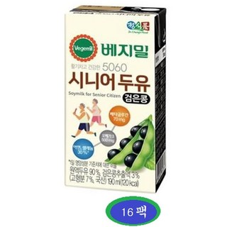 베지밀 5060 시니어 두유 검은콩, 190ml, 16개