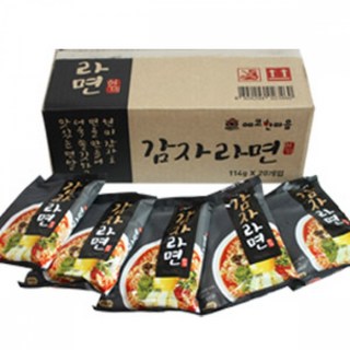 쫄깃쫄깃 매콤한 현미감자라면(1박스 114g*20개), 1박스