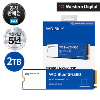 WD BLUE SN580 M.2 NVMe SSD 사용 모습