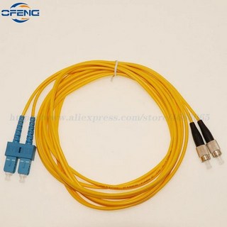 단일 모드 듀플렉스 광섬유 패치 코드 LC SC FC ST UPC APC 점프 케이블 SM DX 맞춤형 1m 3.0mm, [08] SC UPC to FC UPC, 1개