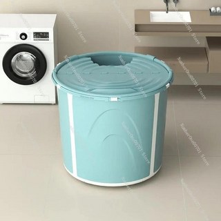 전신 가정용 모던 휴대용 접이식 성인 두꺼운 욕실 편안한 욕조, Blue-with lid, 1개