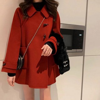 Cwadun 여성용 두꺼운 모직 코트