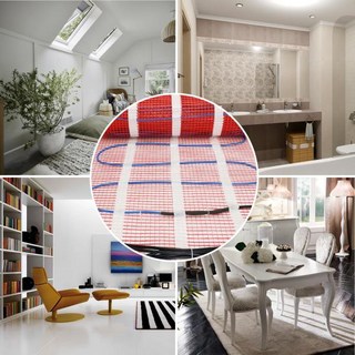 바닥난방필름 전기판넬 난방필름 셀프시공 MINCO HEAT 세라믹 타일용 따뜻한 바닥 난방 매트 나무 시스템 150wsqm, 3) 50cmX3m-225W