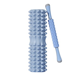 돌기폼롤러 다기능 릴렉스 마사지 롤러 세트 45cm, 1세트, 스카이