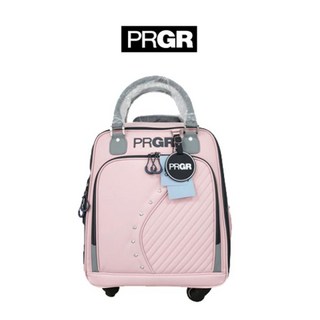 정품 PRGR 여성 골프백 핑크 바퀴 보스턴백