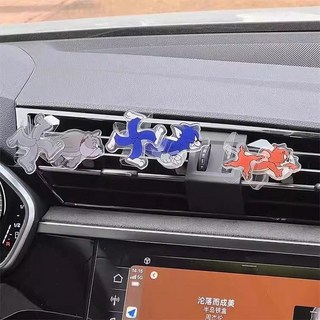 고양이와쥐 톰과제리 자동차 차량용 프로펠러 송풍구 장식클립 톰과제리송풍구, 3개, 그림색