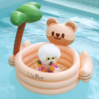 유앤펫 강아지 곰돌이 물놀이 튜브, 1개