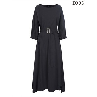주크 라운드넥 롱 벨티드 원피스 V233PSE903 CG