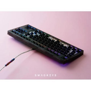 투명 기계식 적축 갈축 매크로 키보드 트랜지션 라이트 키트 플렉스 컷 지지대 커스텀 액세서리 레이아웃 없음 없음 7) Black-Trans-Kit - 6.25U Fle 상품 이미지