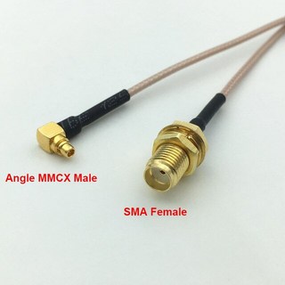 PFV RC 부품용 선형 안테나 플랜지 케이블 MMCX 앵글 스트레이트 수 SMA RP-SMA 암 5.8GHz 10cm 1, 03 Angle MMCX-SMA F_03 20CM, 1개